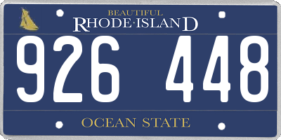 RI license plate 926448