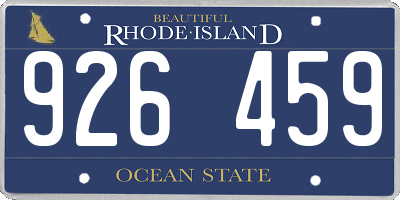 RI license plate 926459
