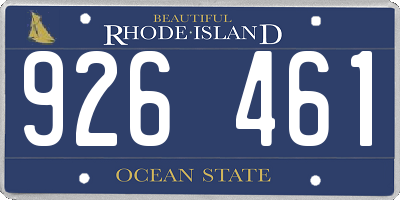 RI license plate 926461