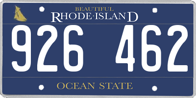 RI license plate 926462