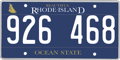 RI license plate 926468