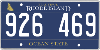 RI license plate 926469
