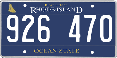 RI license plate 926470