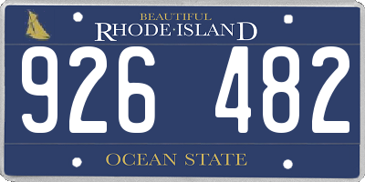 RI license plate 926482