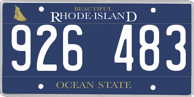 RI license plate 926483