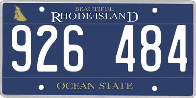 RI license plate 926484