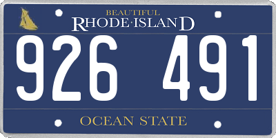 RI license plate 926491