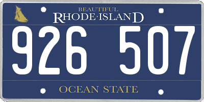 RI license plate 926507