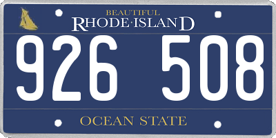 RI license plate 926508