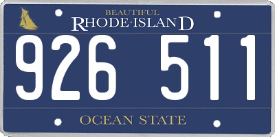 RI license plate 926511