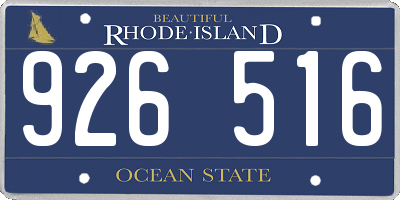 RI license plate 926516