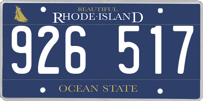RI license plate 926517