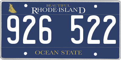 RI license plate 926522