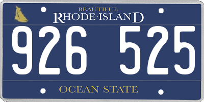 RI license plate 926525