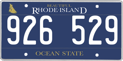 RI license plate 926529