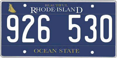 RI license plate 926530