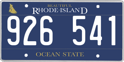 RI license plate 926541