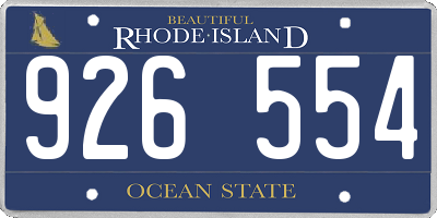 RI license plate 926554