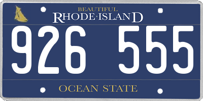 RI license plate 926555