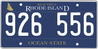 RI license plate 926556