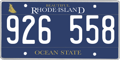 RI license plate 926558