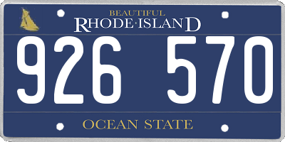 RI license plate 926570