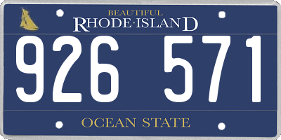 RI license plate 926571
