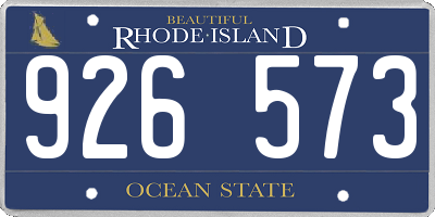 RI license plate 926573