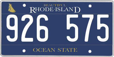 RI license plate 926575