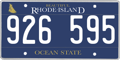 RI license plate 926595