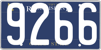 RI license plate 9266
