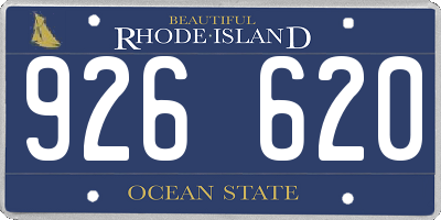 RI license plate 926620