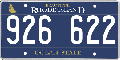 RI license plate 926622