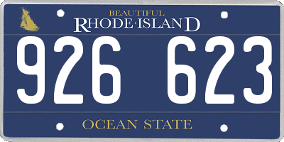 RI license plate 926623