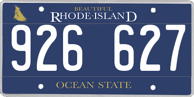RI license plate 926627