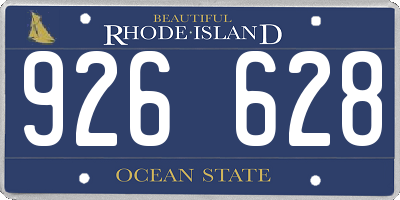 RI license plate 926628