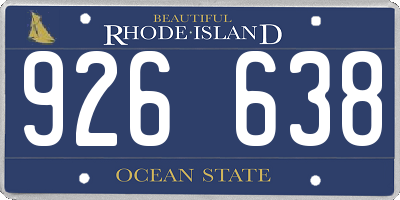 RI license plate 926638
