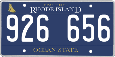 RI license plate 926656