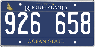 RI license plate 926658