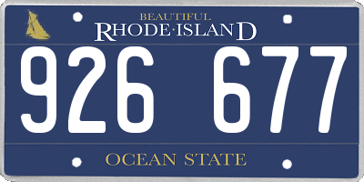 RI license plate 926677