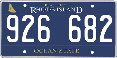 RI license plate 926682