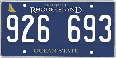 RI license plate 926693