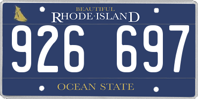 RI license plate 926697