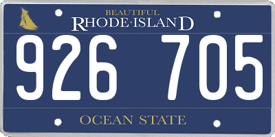 RI license plate 926705