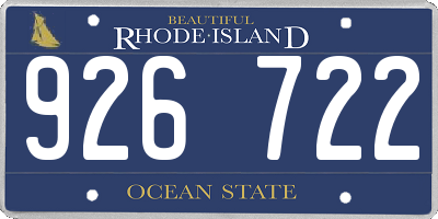 RI license plate 926722