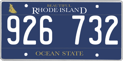 RI license plate 926732