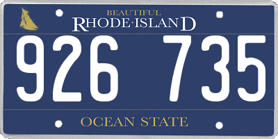 RI license plate 926735