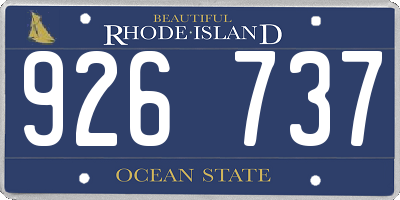 RI license plate 926737