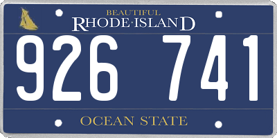 RI license plate 926741