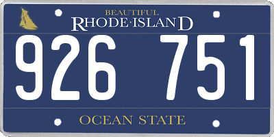 RI license plate 926751